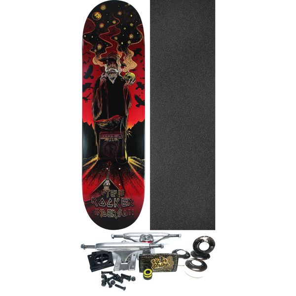 Blood Wizard Skateboards Rocker Steve Anderson Memorial Skateboard Deck - 8.5" x 31.875" - Complete Skateboard Bundle
